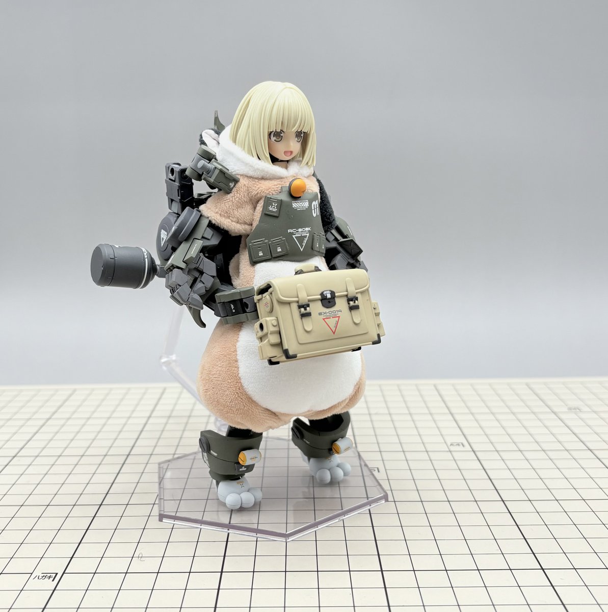 フレームアームズ・ガール改造パーツセット髪の毛 ブラウン 早速、みた