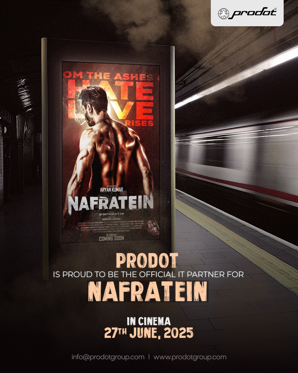 ProDotGroup's tweet image. 🔥 From the ashes of hate, a new saga rises!
Prodot is proud to be the official IT partner for the much-awaited film NAFRATEIN. 

Catch it in theatres near you! 🍿🔥 🎬💻

#Nafratein #ProdotGroup #OfficialITPartner #BollywoodTech #MovieLaunch #CinematicPower #AryanKumar