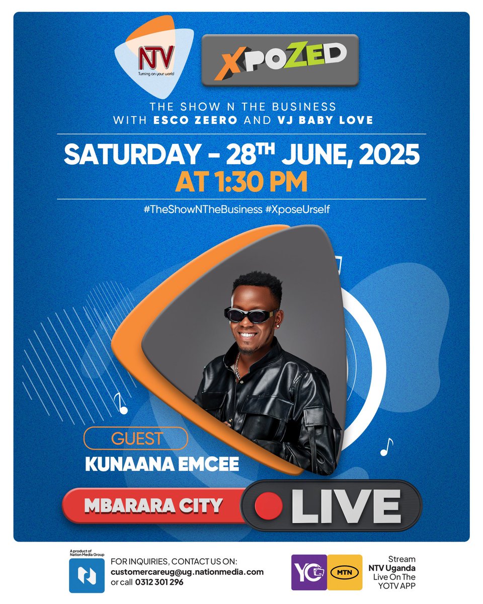 The Mic Icon🎤 (@emceekunaana) on Twitter photo Hey fam… I’ll be on your Tele 📺 in a few with my Gs <a href="/mcescostar1/">Esco Star</a> & <a href="/vjbabylove/">vjbabylove</a> as we expose the mic game in western UG on <a href="/NTVXpozed/">NTV Xpozed</a> only on <a href="/ntvuganda/">NTV UGANDA</a>
Y’all tune in let’s vibe✌️
#NTVXpozed
#KunaanaEmceeLiveExperienceSn3 🔥 Hey fam… I’ll be on your Tele 📺 in a few with my Gs <a href="/mcescostar1/">Esco Star</a> & <a href="/vjbabylove/">vjbabylove</a> as we expose the mic game in western UG on <a href="/NTVXpozed/">NTV Xpozed</a> only on <a href="/ntvuganda/">NTV UGANDA</a>
Y’all tune in let’s vibe✌️
#NTVXpozed
#KunaanaEmceeLiveExperienceSn3 🔥