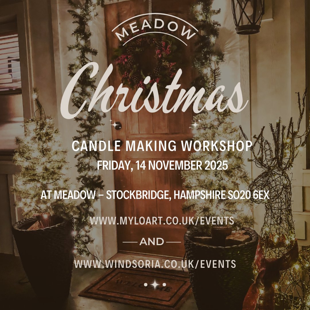 Christmas Candle Making Workshop by <a href="/windsoria/">Windsoria The Chandlery</a>  at the Meadow Art Gallery  - 9 High Street, Stockbridge, Hampshire SO20 6EX on 14th November 2025.
windsoria.co.uk/events

#christmascandlemaking #christmasactivities #christmas2025