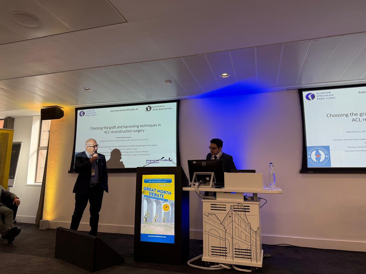 Rahulknee's tweet photo. Discussing ACL surgery at the Great North Debate at Leeds! #Sports Knee Surgery #ACL https://t.co/zD415YrQK9