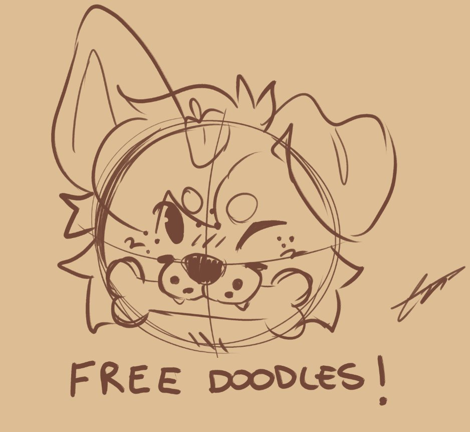 FREE DOODLES!

Need to get back into drawing after a long period of only studying so I can complete my queue with more ease!

RULES:

-Follow (new followers welcome)
-RT
-Tag a friend (optional)
-Comment a ref (SFW)

I love the sketch displayed, lmk if i should turn it into a YCH