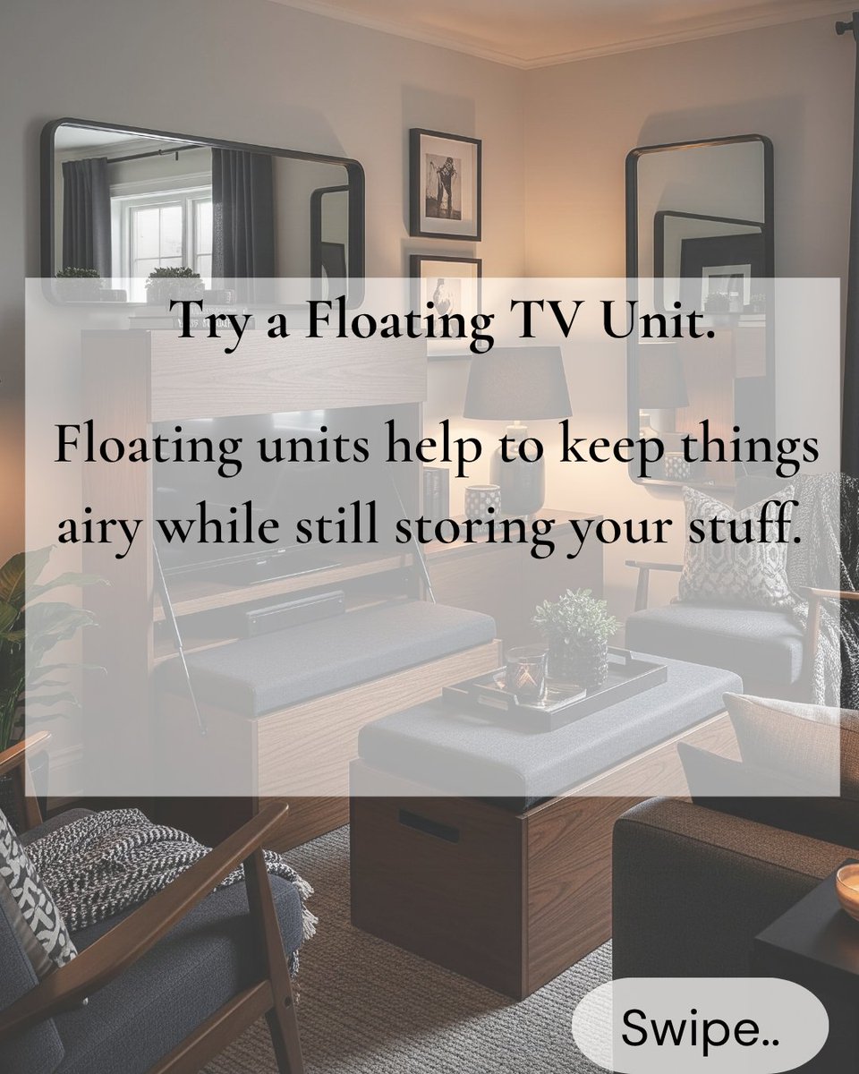 allthingssnug's tweet image. 2.
A floating TV unit feels light, modern, and just right for small spaces.
#SoftStorage