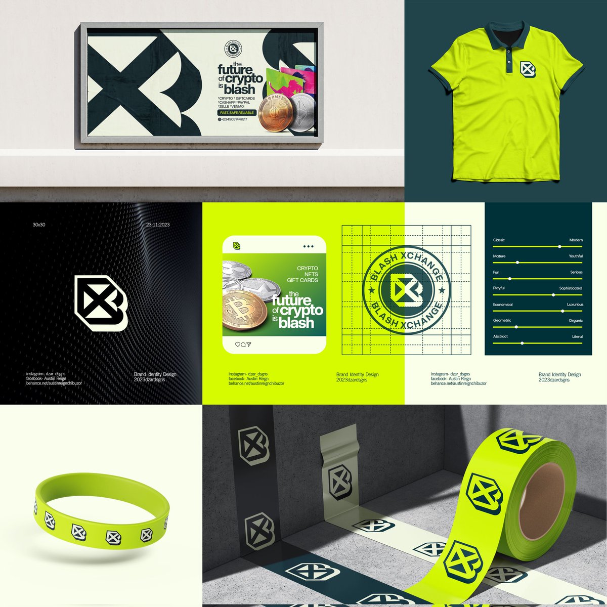 Visual identity design for a Crypto exchange firm- BLASH- XCHANGE #Logo  #web3 #branding