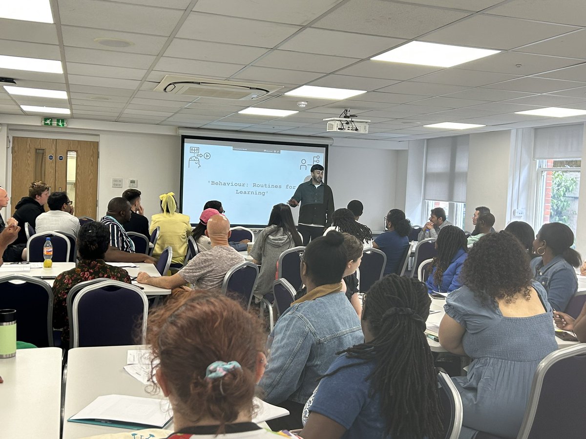 We’re got <a href="/TeachLeadAAli/">Amjad Ali</a> here at our day conference talking about routines for learning. We’re loving seeing our dedicated educators here on a Saturday taking everything in.