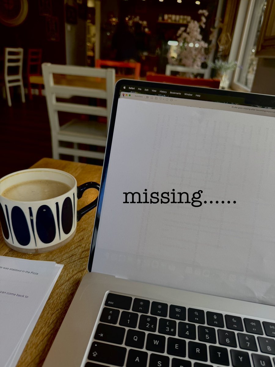 ChristiGabbitas's tweet photo. Enjoy your #Saturday! A day of writing edits for me. #missingstory #amwriting
"Missing Story" is the third installment in a my series that follows a group of friends who fall victim to exploitation. After experiencing a tragic stabbing and the turmoil of a cuckooed home, Luke finds himself in a web of drug debt and ultimately goes missing. This narrative delves into the harrowing reality of Luke's situation as he struggles to survive while sleeping rough, devoid of money or a phone, and trapped in a drug house. Luke's story serves as a poignant reflection of the harsh realities faced by many young people who become ensnared in the grip of exploitation, shedding light on the urgent need for awareness and understanding of these critical issues.