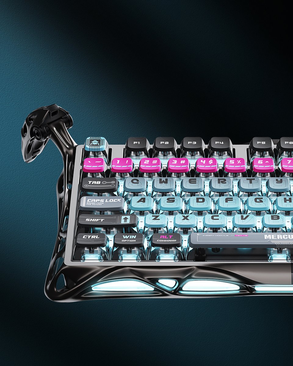 Cyberpunk Meets Speed  ⚡  This Is the Mercury V75 Pro Keyboard – 0.005mm Trigger &amp; 8K Polling Rate!  👾  Would You Add This to Your Setup?  🔥  #GravaStar #GamingKeyboard #HallEffectSwitches