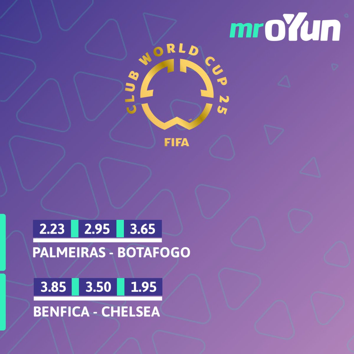 🏆 FIFA Dünya Kulüpler Kupası'nda SON 16 TURU BAŞLIYOR!

👀 Kimler çeyrek finale yükselecek?

✅ Günün fikstüründe hemen oyna ve kazan.