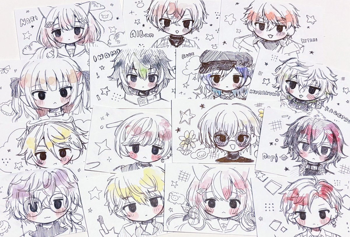 🌷名刺サイズ原画🌷  #にじそうさく10 