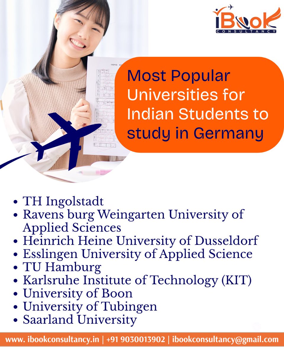 iBookConsultant's tweet photo. Contact us today at
+91 9030013902 or https://t.co/lrGnb913SK ibookconsultancy@gmail.com.

#OverseasEducationConsultantsInHyderabad #StudyAbroadEducationConsultantsInHyderabad #StudyInGermany #GermanUniversities #MSinGermany #iBookConsultancy #AbroadStudies #HyderabadToGermany https://t.co/aSSuJVfike