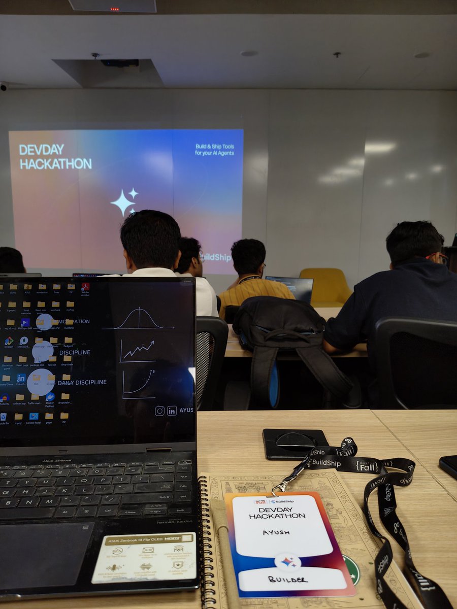 ayushburde01's tweet image. Wrapped up an amazing Devday Hackathon with @hackthisfall and @BuildShipApp.
The energy there was so contagious that every other builder ended up making a useful product.
#HTFxBuildShip #DevDayHackathon