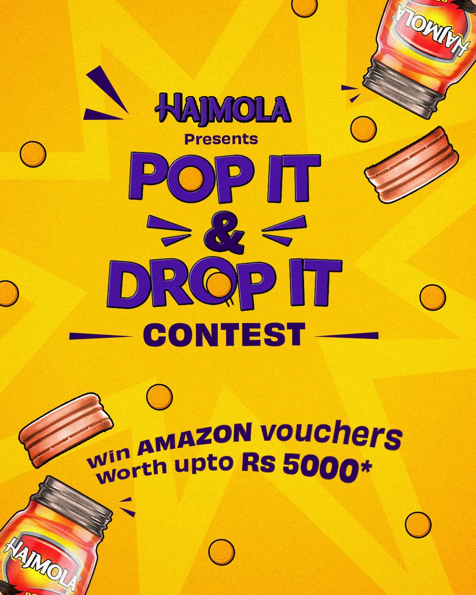 Contest time!Dare to ask that one question they’d probably say no to?
Enter the #PopItAndDropIt contest where Hajmola flavours meet your hilarious  permissions and get a chance to Win Amazon vouchers worth upto ₹5000! Stay tuned!

#Hajmola #popitanddropit #ContestAlert