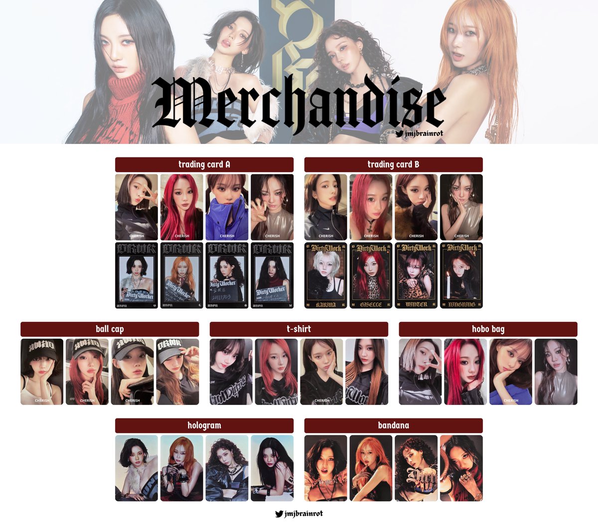 aespa single album - dirty work MD photocard template all trading