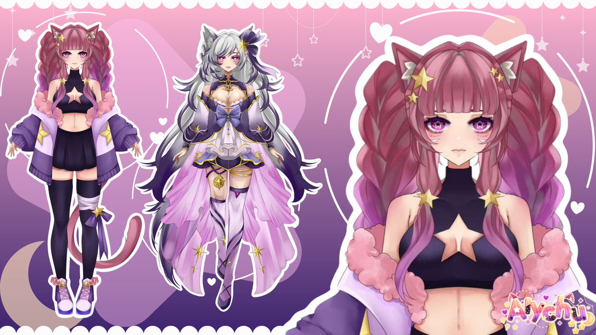 Aiychu's tweet image. ☾⋆⁺ Aiychu hier! Eine kleine Star Catsune! Katze - Kitsune Hybrid! ~
Ich bin sehr lost, trust me, sehr! Bei mir hat man immer was zum lachen! ☾⋆⁺
Model Art ☾💜 @Kowfiie
Rig ☾ 🩶 @KaiserBrenner
Sheet ☾ 🩷 @yozorikujii
Twitch ☾✨twitch.tv/aiychu