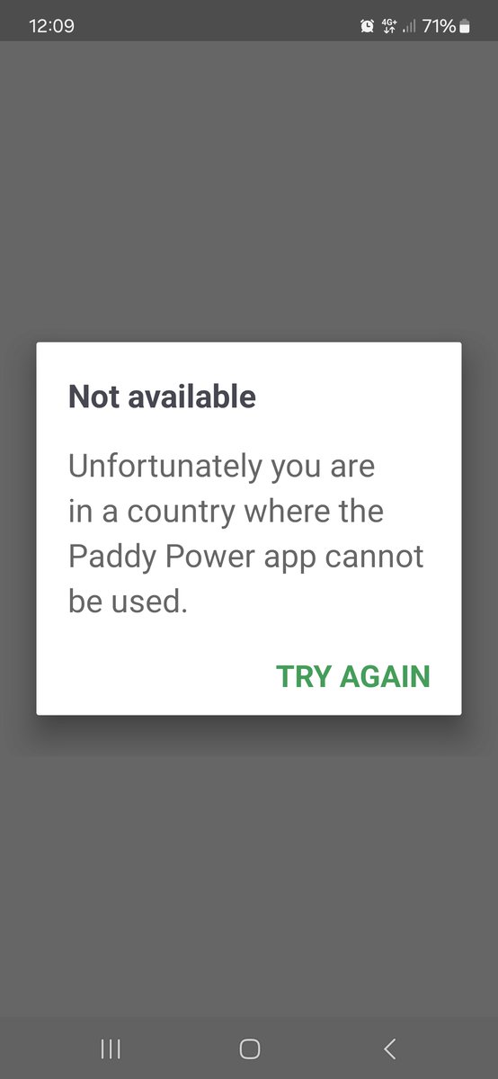 Annhookl's tweet photo. @AskPaddyPower What's this about now? My app won't let me in https://t.co/lj1ErCQhTu