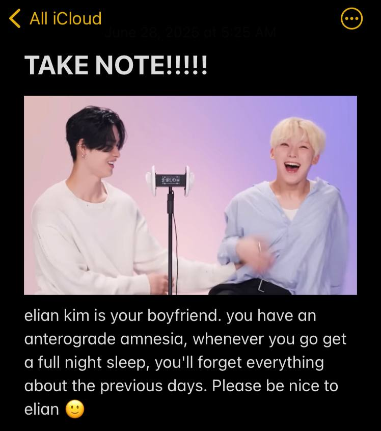 jjungwonspace's tweet photo. reminding you, i love you. 
—a short / few tweets #sunki au wherein  

elian’s (ksn) boyfriend, nash (nrk) has an anterograde amnesia https://t.co/0OQAhXyUwR