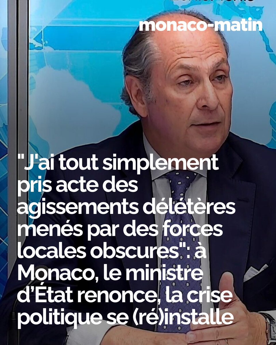 En annonçant son choix de ne pas assurer la charge que lui avait confiée le Prince, Philippe Mettoux pointe ce qu’il nomme des "forces obscures locales" qui l’ont poussé à renoncer.
👉 l.monacomatin.mc/sI