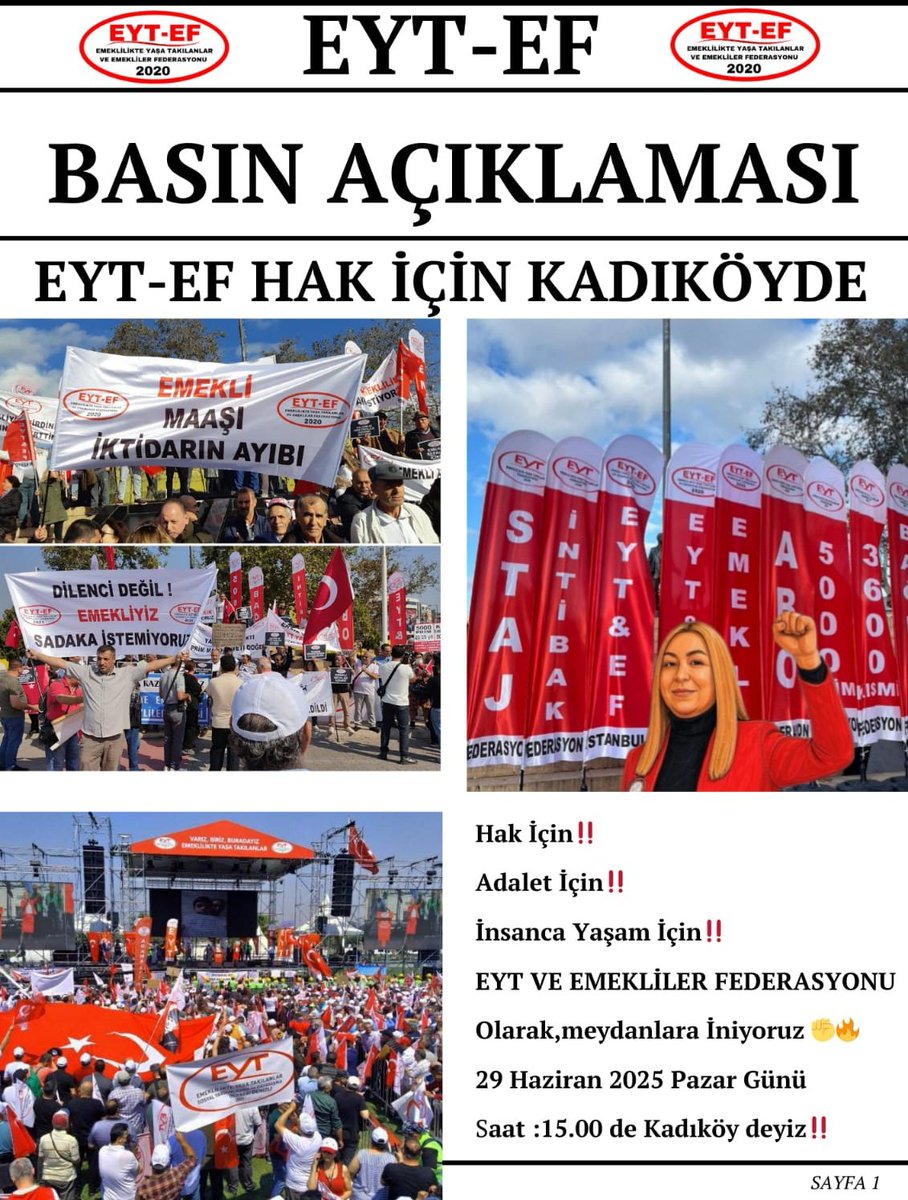 Emeklimisin Emekçi mi gel
Bağ-Kur'lu hadi sende gel
Aylık Bağlama Oranı düzelsin
İntibak verilsin diyorsan gel
5Bin prime takıldın durma gel
Kısmi Emeklilik için de gel
Mağdur musun mağdur yakını mı
Ne fark eder ki, Hadi elini ver !
<a href="/Akparti/">AK Parti</a> <a href="/_cevdetyilmaz/">Cevdet Yılmaz</a>
#EytEfHAKiçinKadıköyde