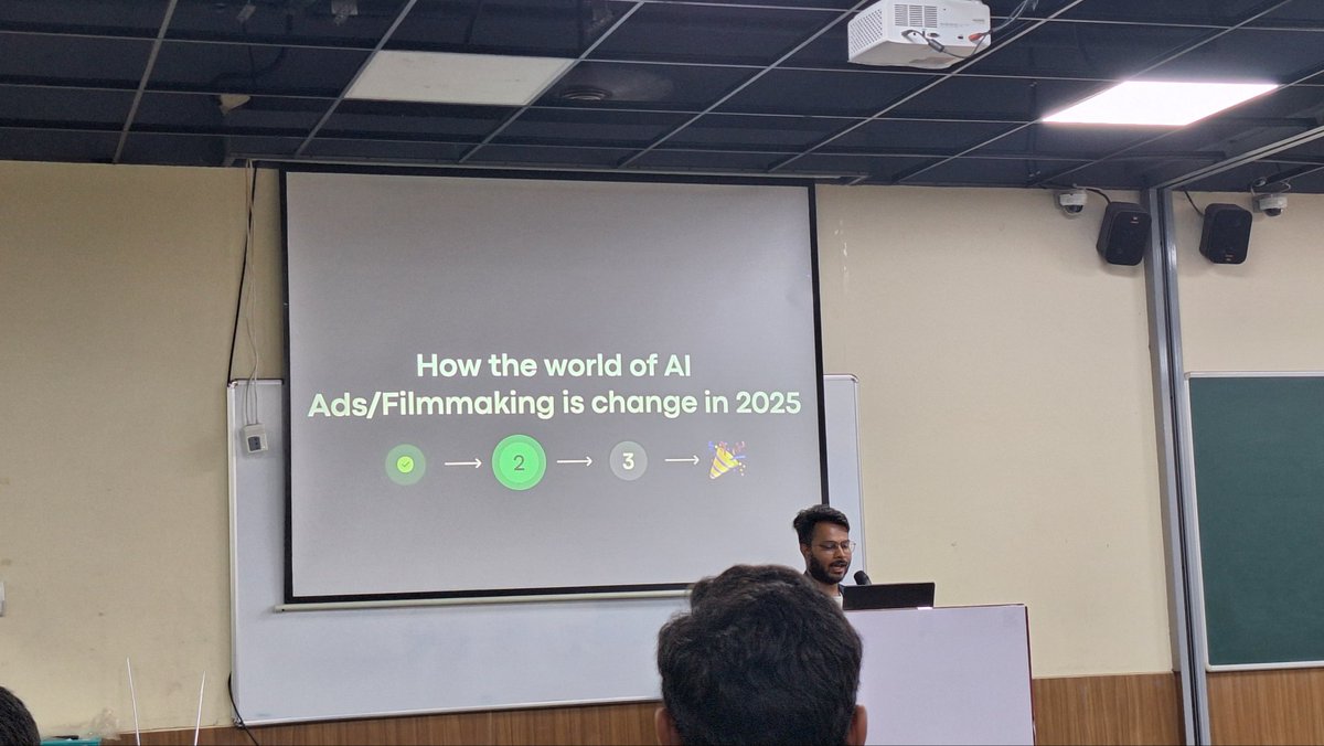 Yash Sanjivkumar Pawar (@yashpawar6849) on Twitter photo AgentCon Mumbai 💛
Fifth and last session of the event with the topic "AI Ads & Filmmaking: How Autonomous Agents Are Revolutionising the creative Process" by speaker " Yash Verma".
<a href="/dearazure_net/">Dear Azure ☁ - Azure INDIA (az-india) 🇮🇳</a>
#dearazure #agentconmumbai AgentCon Mumbai 💛
Fifth and last session of the event with the topic "AI Ads & Filmmaking: How Autonomous Agents Are Revolutionising the creative Process" by speaker " Yash Verma".
<a href="/dearazure_net/">Dear Azure ☁ - Azure INDIA (az-india) 🇮🇳</a>
#dearazure #agentconmumbai