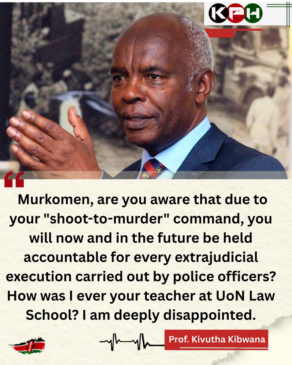 Prof. Kibwana to Murkomen: I did not teach you at Nairobi University to kill. I am deeply disappointed in you.