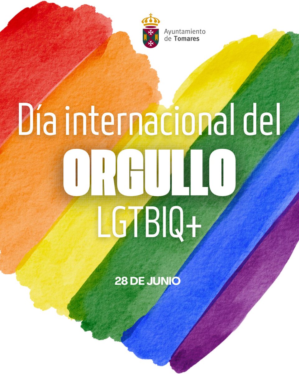El respeto, la libertad y la igualdad son valores que compartimos como sociedad.
Cada persona debe sentirse libre de ser y amar sin miedos.

Desde Tomares, como miembro de la Red de Municipios Orgullosos desde 2021, seguimos construyendo un municipio justo, diverso e inclusivo.