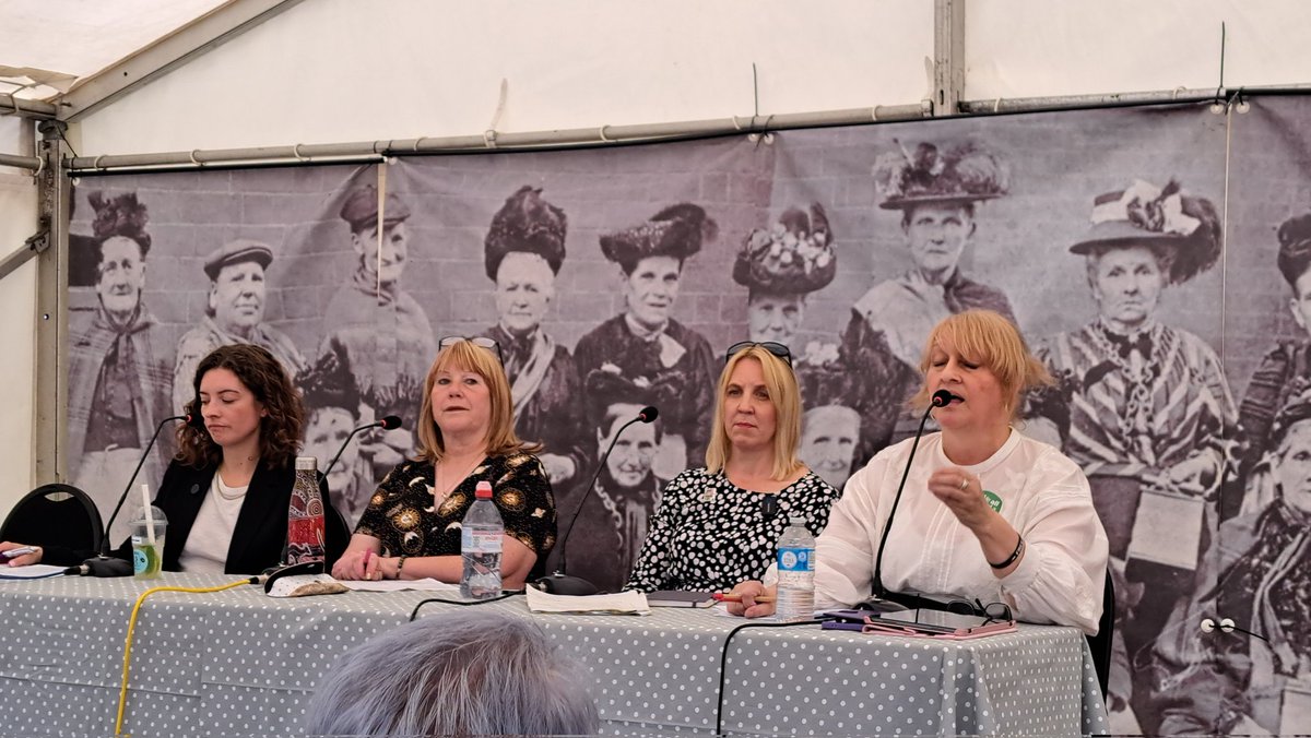 TUCMidlands's tweet image. Opening panel at today's TUC Women Chainmakers Festival discussing how we make work pay with @antoniabance @SarahCoombesWB & Angela Grant from @pcs_union