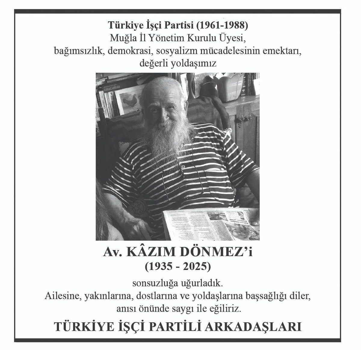 Bugün Birgün Gazetesinin Türkiye Baskısındaki ilanımız