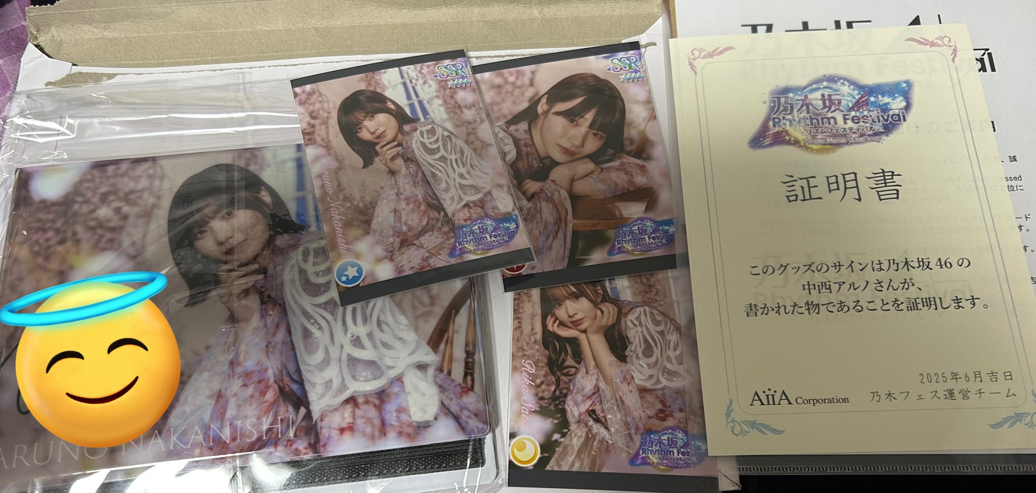 乃木坂46中西アルノ直筆サイン入りタペストリー 乃木フェス