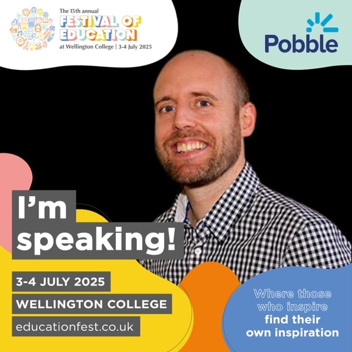 Pobble (@heypobble) on Twitter photo โ๏ธ Teaching writing doesnโt have to be hard.
At the <a href="/EducationFest/">Festival of Education ๐ฌ๐ง</a>, <a href="/SimonPobble/">Simon</a> will be leading a session packed with smart, effective ways to make writing more successful in your school.
Ten Ways to Improve Writing in Your School
Add it to your list if you're attending! โ
โ๏ธ Teaching writing doesnโt have to be hard.
At the <a href="/EducationFest/">Festival of Education ๐ฌ๐ง</a>, <a href="/SimonPobble/">Simon</a> will be leading a session packed with smart, effective ways to make writing more successful in your school.
Ten Ways to Improve Writing in Your School
Add it to your list if you're attending! โ