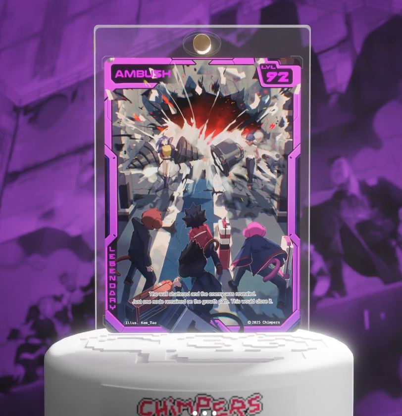 Could not resist to buy another <a href="/ChimpersHQ/">Chimpers</a> x <a href="/finalbosuX/">Finalbosu</a> card. Who else is still holding their cards? 

AAO!