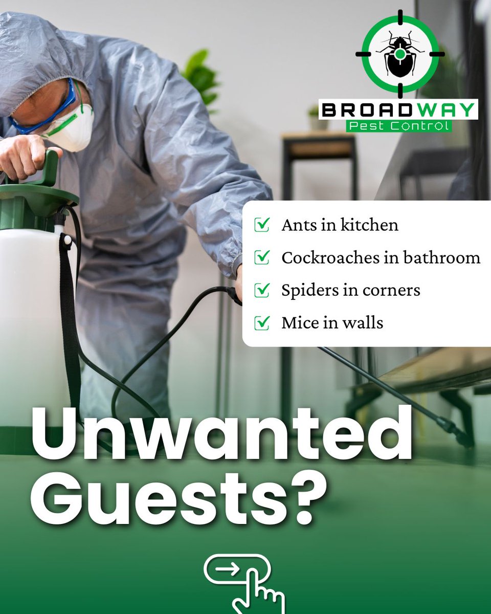 BroadPest93579's tweet image. Creepy crawlies ruining your comfort?
We’ve got your back with safe, fast, and guaranteed residential pest control.

📞 Book now at broadwaypestcontrol.ca!
☎+1 236-668-4372

#ResidentialPestControl #PestFreeHome #BroadwayPestControl #SafePestSolutions #EcoFriendlyPestControl