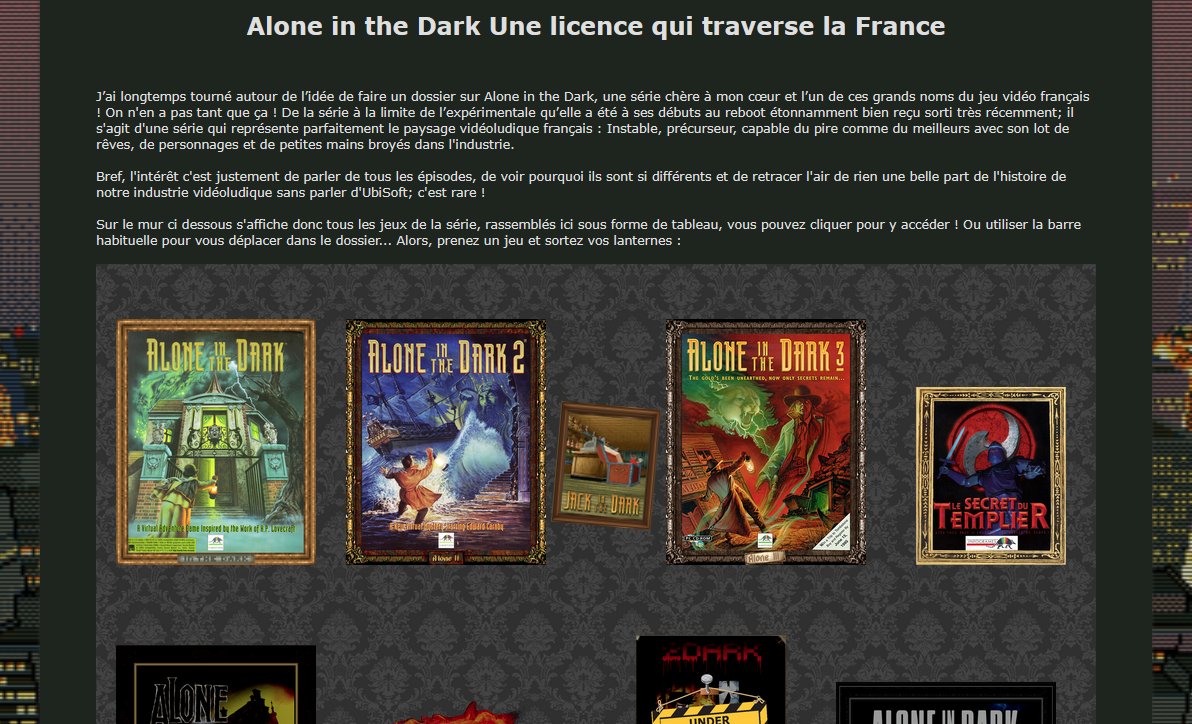 Lost_Town_Fr's tweet photo. Le dossier #AloneInTheDark voit le jour ! En ajoutant le 3e opus et #timelapse on couvre toute la période #Infogrames ! A travers cette série, on voit le #JV français s'industrialiser en emportant avec lui rêves et ambitions.
https://t.co/PqJOUhPXjv

Alors, plongez dans le noir ! https://t.co/GsRsCDUdNS