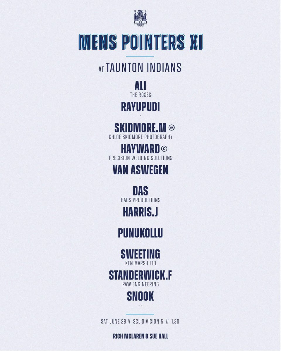 🗒 Our line-ups for this weekend...