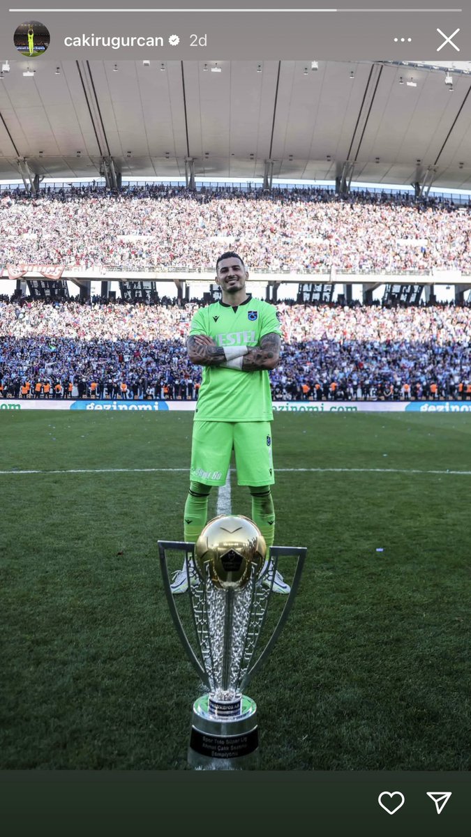 ♥️💙🏆 Kaptanımız Uğurcan Çakır'ın Instagram hesabından story paylaşımı