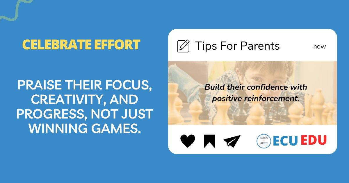 ECU_Education's tweet image. Vol.2
Parents + Chess = Powerful Education Partnership!
As educators, we've seen firsthand how a child’s learning experience transforms when parents get involved. That’s why we are starting a series of tips for parents on how to use chess to support their child’s education.