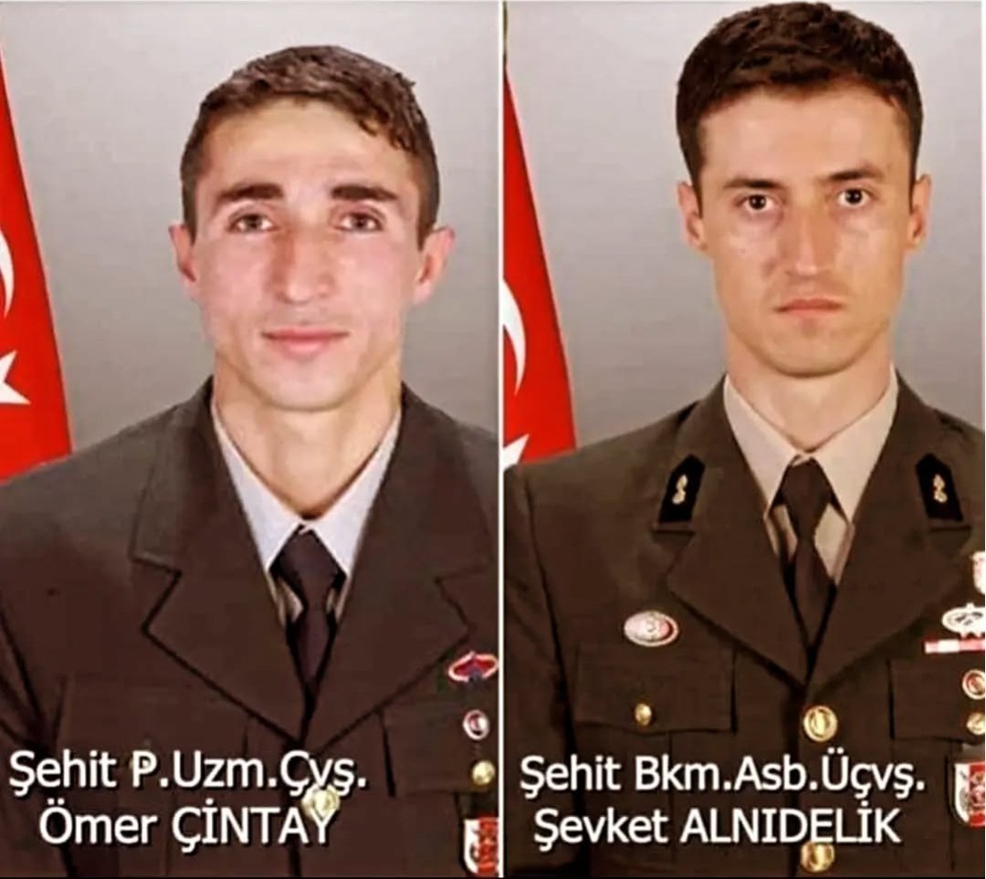 28.06.2017 Tarihinde Kilis/Elbeyli/havuzluçam köyü mevkiinde  Şehit olan Kahraman Askerlerimiz hemşerim ve silah arkadaşım olan Ö.K.K Şehit P.Uzm Cvş Ömer ÇİNTAY ve Ö.K.K Şehit P. Bkm Asb.Üçvş Şevket ALNIDELİK'in Şehadetlerinin sene-i devriyesinde rahmetle yad ediyorum.