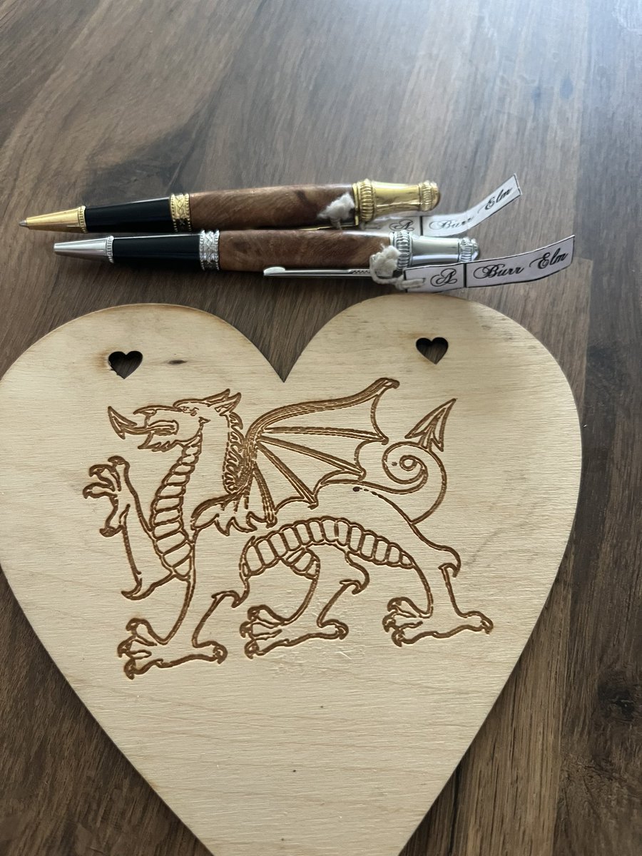 Just left the walking football fundraiser at Merthyr Town Fc. If you’re in the area please visit as they’ve lots of cake, great raffle prizes plus some nice wooden plaques 2 for £1. I just bought these beautiful pens for £5 each. 
Raising funds for the Anthony Hughes memorial❤️