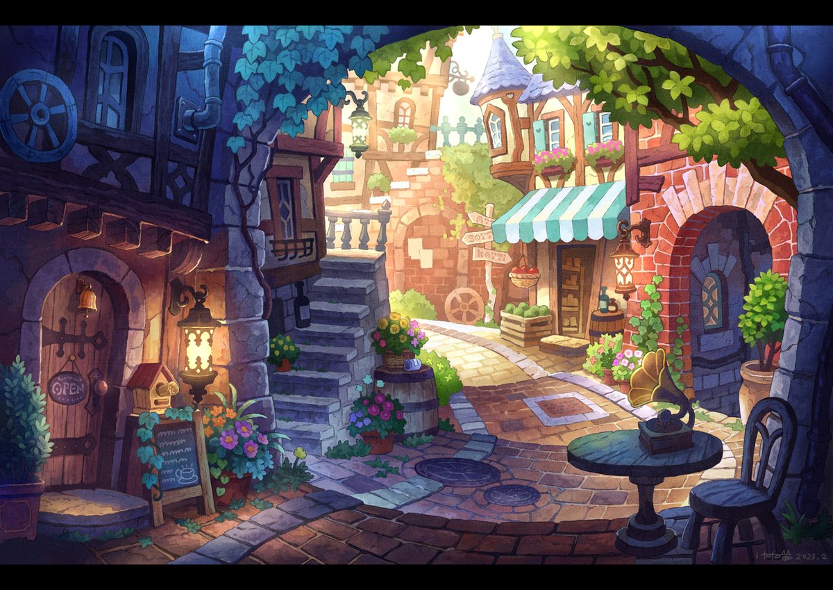 kemineko's tweet image. 抜け道の街シリーズその3