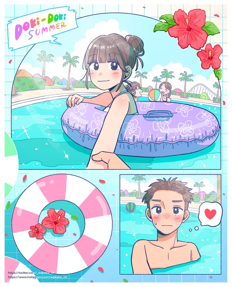 14_wakaba's tweet image. プールデート。
