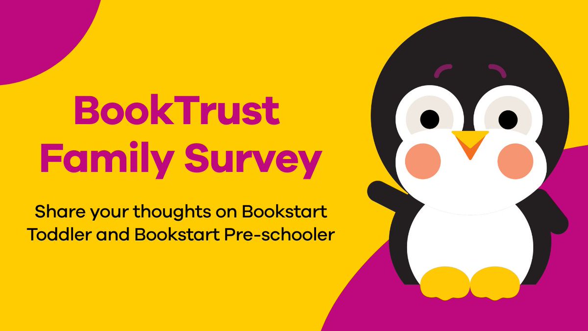 Don't miss the chance to share your views!

Our Family Survey closes on Monday - if you've taken part in #Bookstart Toddler, Pre-schooler or Nursery, we'd love to hear from you.

And if you work with families, please share the link! 👇

online1.snapsurveys.com/Interview/faeb…