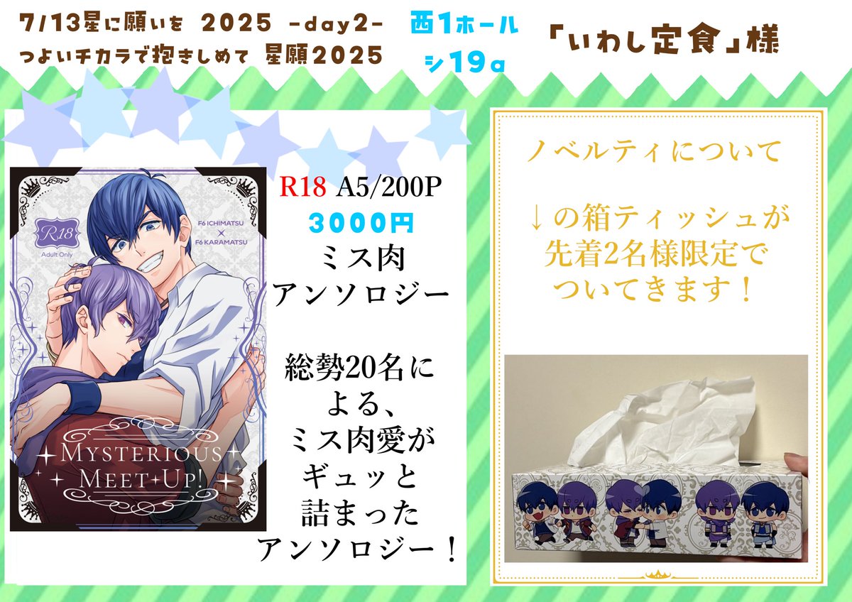 ミス肉アンソロジー「Mysterious Meet-Up！」 tweet media