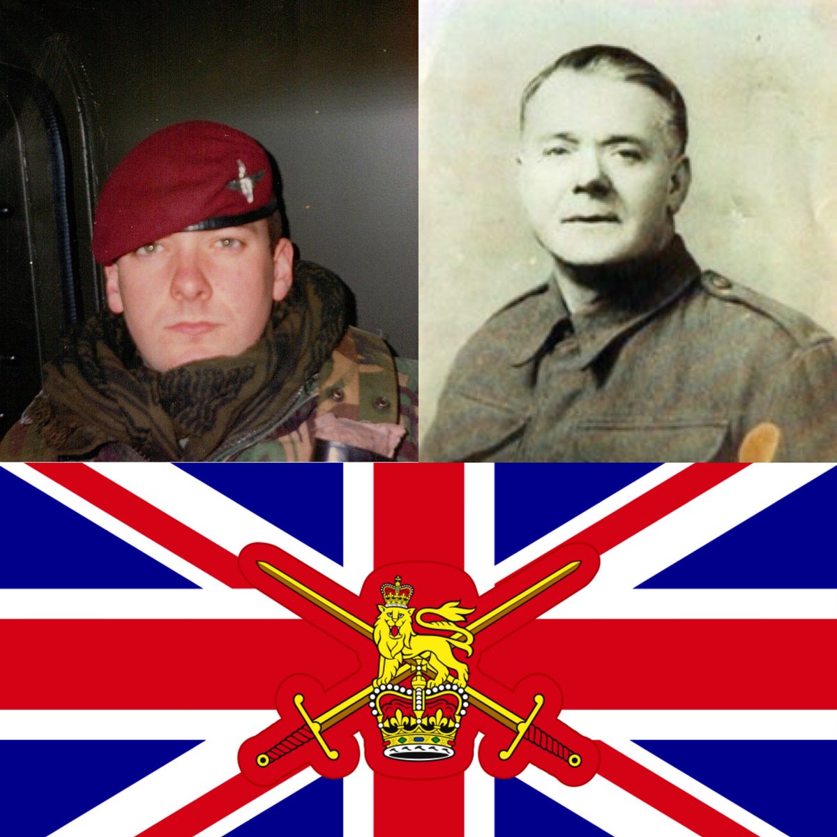 CE11LEE's tweet photo. Armed Forces Day

In Memory of my 

Great Grandfather Thomas Arthur Davies a World War 1 Veteran.

And my late brother Michael Justin Bengough of the Parachute Regiment. https://t.co/pHT2Wb5LrA