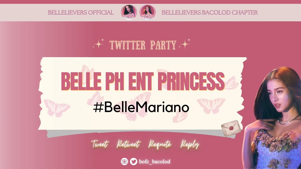Who’s still tweeting with us?

Continue dropping our tags as we never ceases on supporting our dearest, Belle Mariano, the “Philippines' Entertainment Princess”.

BELLE PH ENT PRINCESS
#BelleMariano