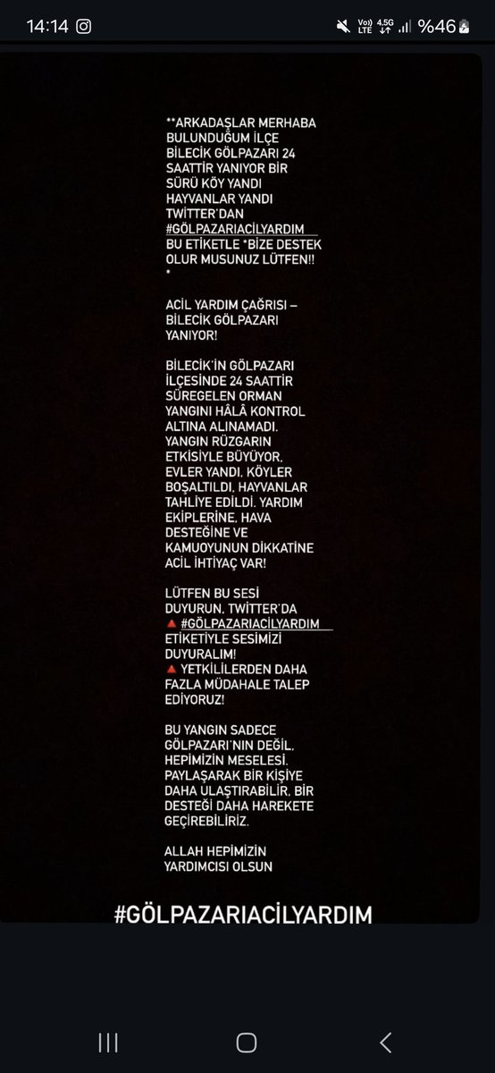 #GÖLPAZARIACİLYARDIM