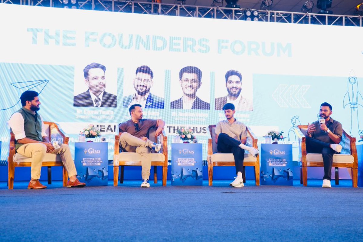 gims_net_in's tweet photo. GIMS Greater Noida hosted #Meraki2025 to welcome PGDM Batch 25–27!
Inspiring talks by Sonu Sharma, Shubhankar Mishra, Nidhin Valsan IPS, Gaurav Taneja & others lit the spark for future leaders.
website: https://t.co/abDvJTIu4M
#GIMS #Orientation #Leadership #PGDM #FutureManagers https://t.co/UQVPaBqCZq