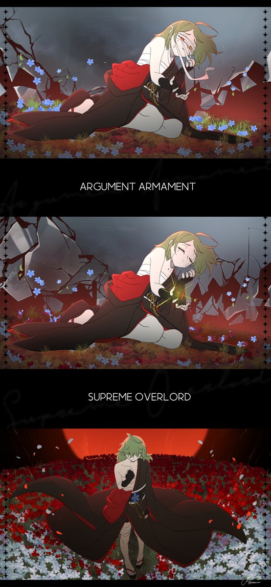 YuiKannon's tweet photo. [OC]

The Danganronpa RP I was part of has ended so now I can share what I've been cooking!!! I think this is my second Traitor role and third time making AAs! it's been so much fun drawing my chuuni daughter 🥰 didn't expect to make different AA pics for each phase ww https://t.co/W2UX0hxUev