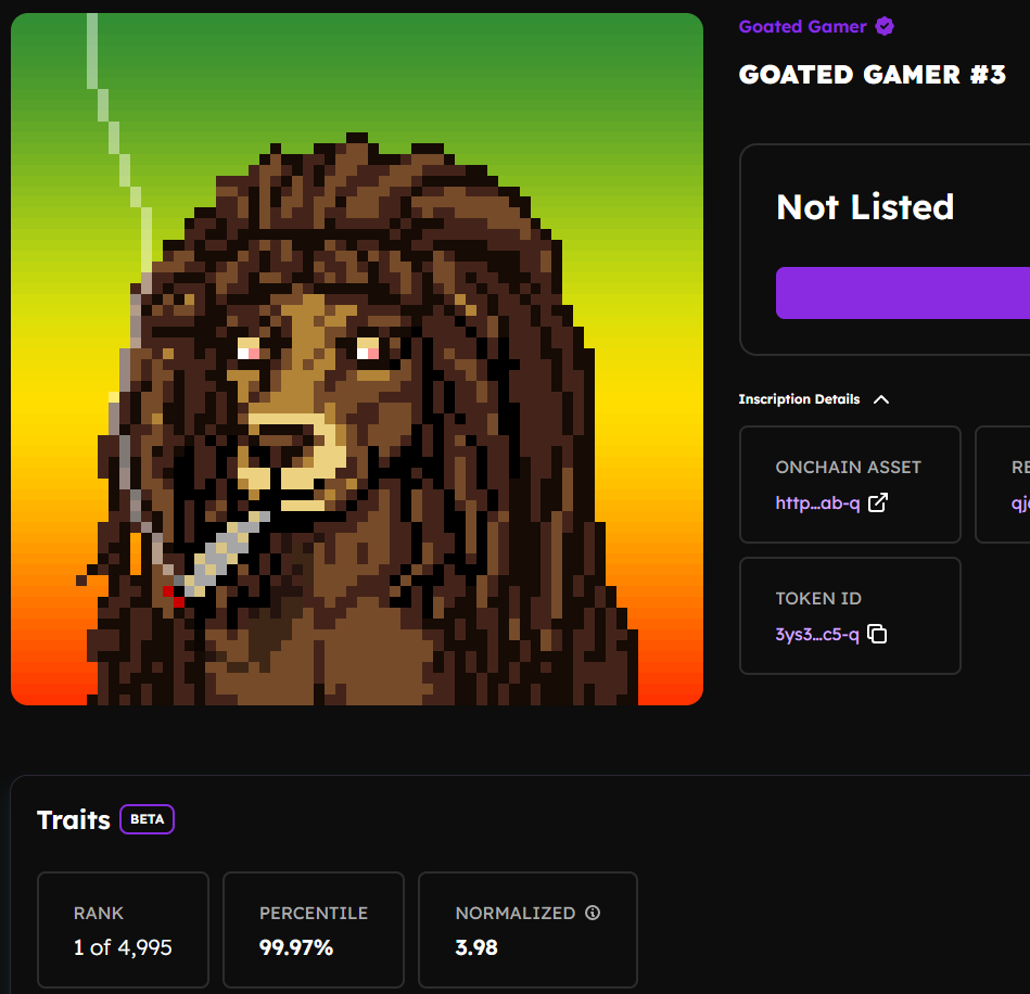 Did you know that eight 1-of-1 <a href="/GoatedGamerDAO/">Goated Gamer</a> #NFTs were made by the legendary artist formerly known as Sv?
$ICP #Ordi