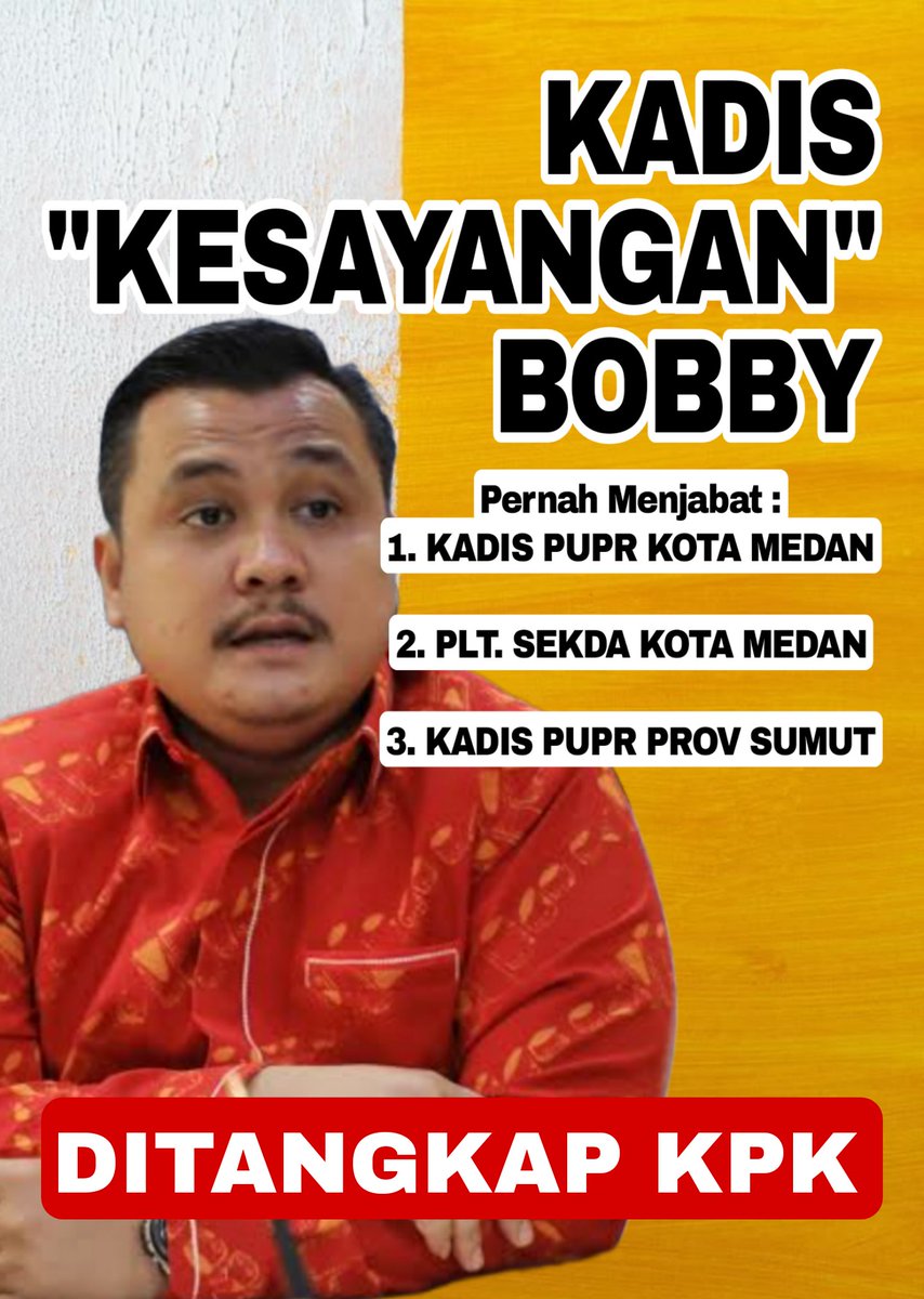 Kadis "Kesayangan" Bobby DITANGKAP KPK...