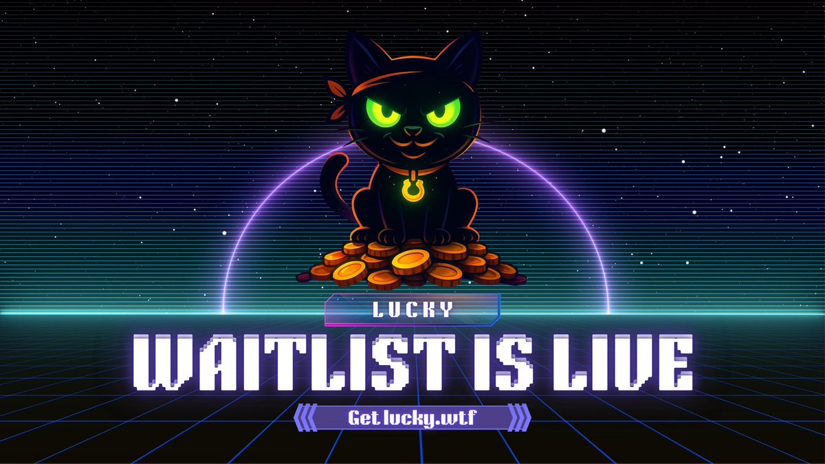 LUCKY WAITLIST IS LIVE!

Lucky Raider Waitlist is your chance at getting in early to play the Stash raider game and win exciting prizes. 

🔗Join here: getlucky.wtf

🐱Complete social tasks and Submit Monad Wallet Address
🐱Connect Wallet to get your referral link and