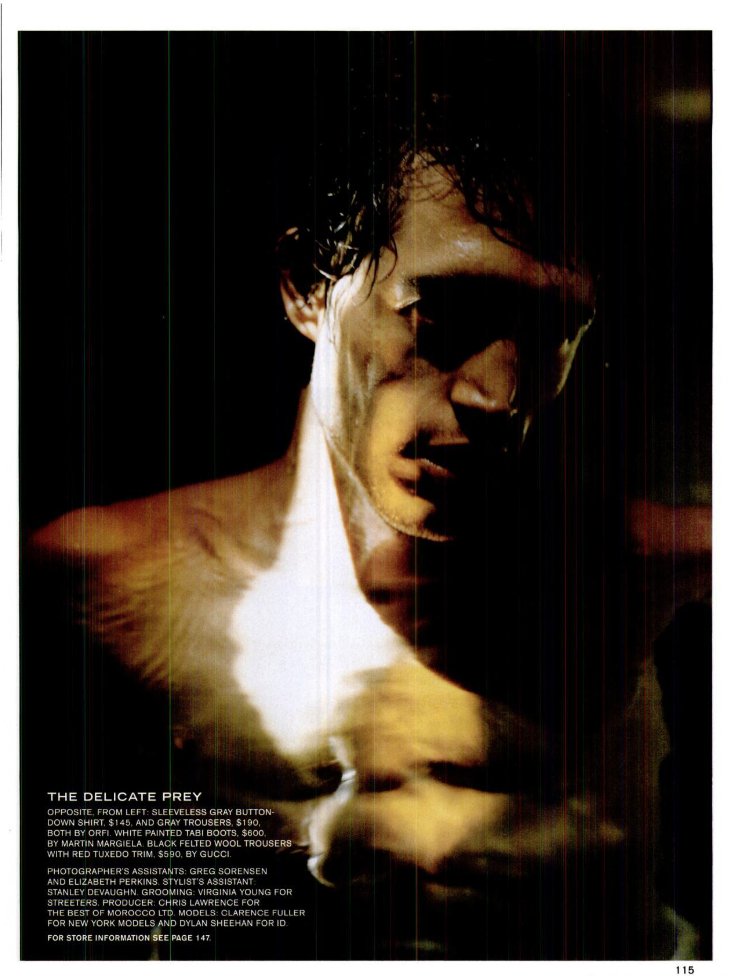 "Shelter" scanned from Out Magazine November 1999, Photographed by Carter Smith
